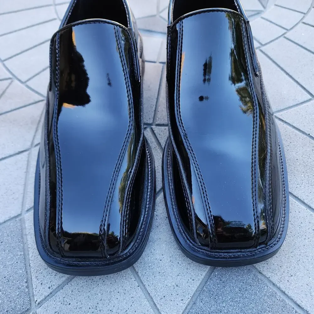 After Six Glossy Patent Faux Leather Dress Shoes 8 - Picture 2 of 8